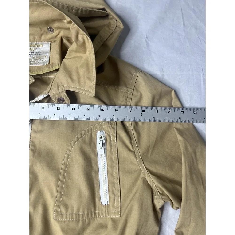 LONDON FOG‎ - Women's Hooded Rain Jacket Khaki Beige - Size 13-14